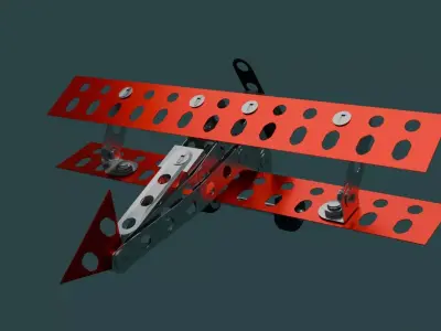 Biplane assembly kit 3D model