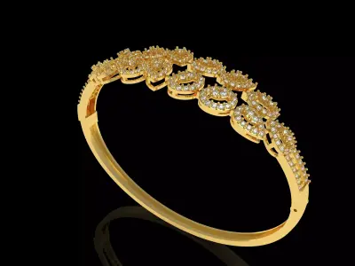Art Deco Bracelet 22 3D print model