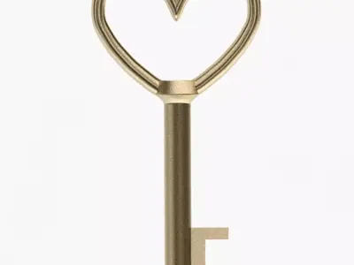 Gold Key Low-poly 3D model