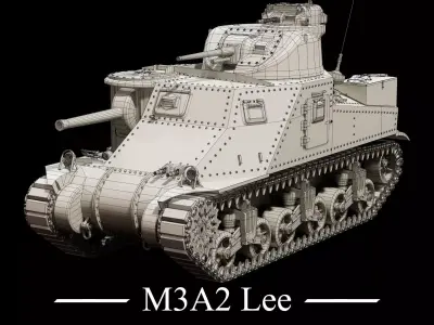M3A2 Lee - Base Mesh 3D model
