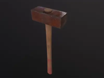 Big Hammer 3D Model Low-poly 3D model