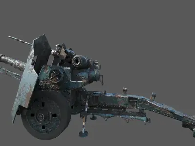 Artillery gun 3D model
