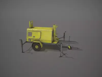 Yellow Generator Low-poly 3D model