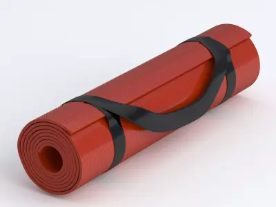 Yoga Mat Red 3D model