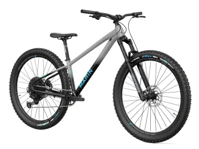 MTB hardtail in grey black Low-poly 3D model