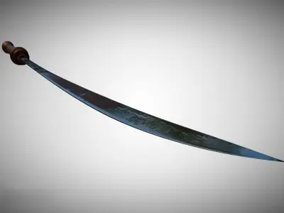 Thai Sword Low-poly 3D model