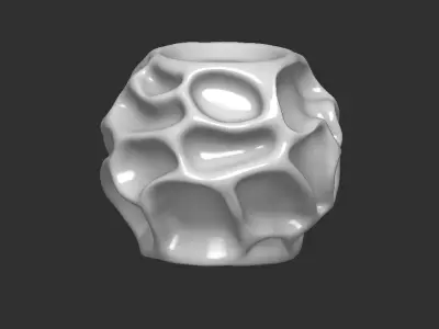 planter vases carved geometric 3D print model