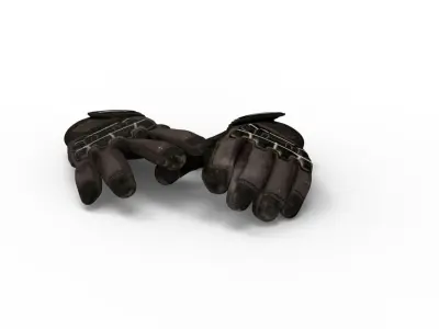 Husky work gloves used 3D model