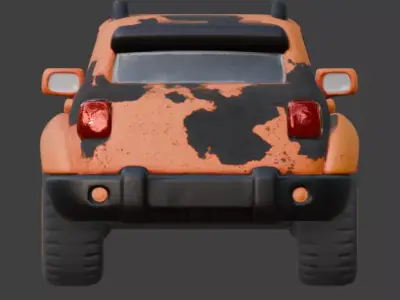 Chibi Stylized Lava SUV Scout Low-poly 3D model