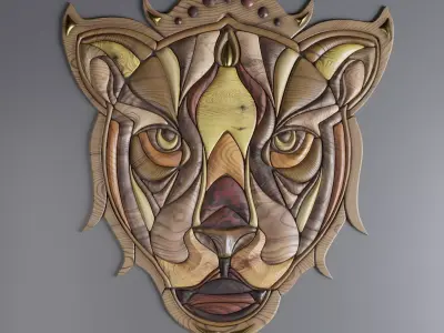 Decorative lion Free 3D model