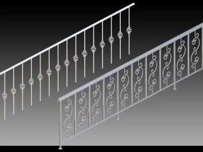 50 Fences- Vol 02- Kitbash- High detail 3d models 3D model