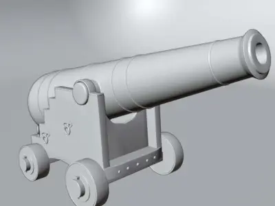 Cannon - Gun Of Ships Old military infantry defence weaponry 3D model