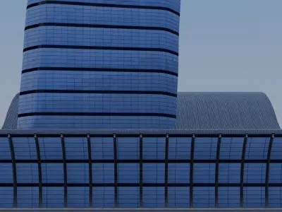 Spiraloid tower Free low-poly 3D model