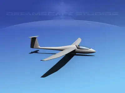 Venture Sailplane Low-poly 3D model buy