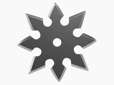 Shuriken ninja throwing knife 05 3D model