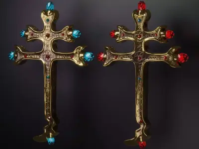 Golden Cross 3D model