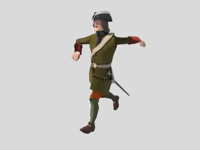 Fusilier of the Draun Regiment Low-poly 3D model
