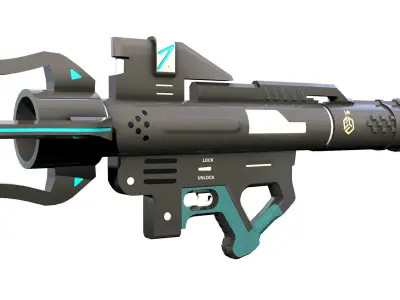 3D model SCI-FI BAZOOKA Low-poly 3D model