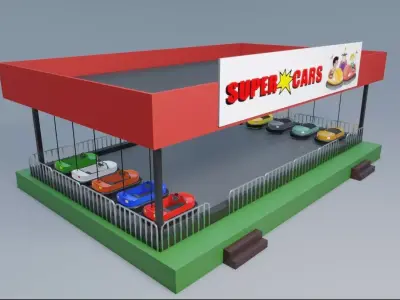 Beat Cart - Amusement Park - Parque de Diversoes Low-poly 3D model