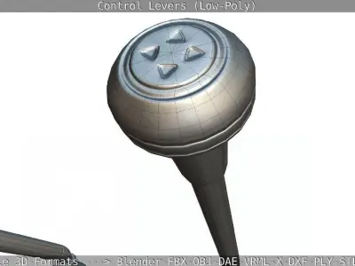 Control Levers - Low Poly Low-poly 3D model