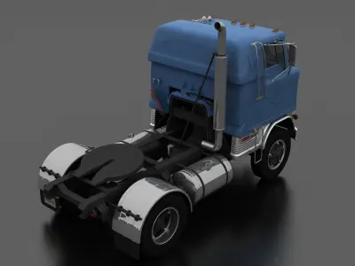 H-Series HD-950 Semi Truck Sleeper Cab 1961 Low-poly 3D model