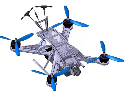 Drone Frame TNB 01 - 5 3D model