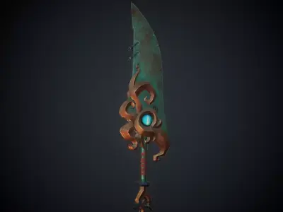 Stylized Monster Sword Low-poly 3D model