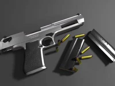 Desert Eagle Pistol Low-poly 3D model