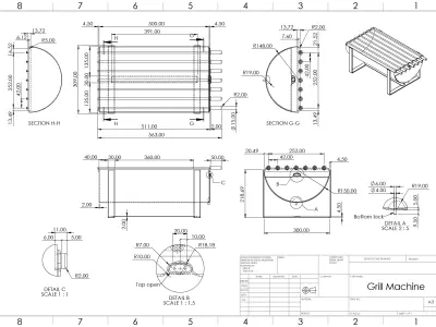 Grill metal rack 3D model