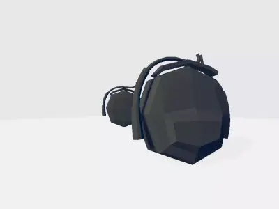 Audio Headset Low-poly 3D model