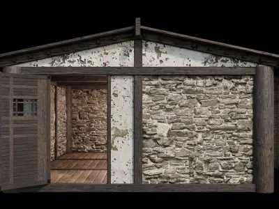 Medieval Houses 31- 4K Textures Game Ready Low-poly 3D model