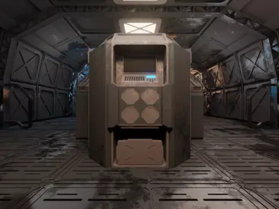 Computer hub and data center 3D model