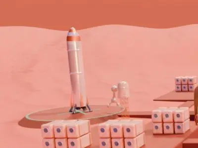 Mars space port 3D model