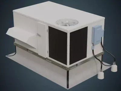 Rooftop AC Unit 6A Low-poly 3D model