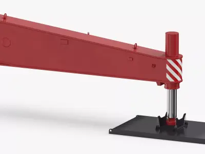 Crane Outrigger Large 02 Red 3D model