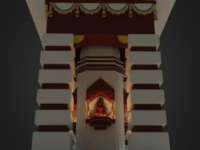 Small Hindu Temple 3D model purchase