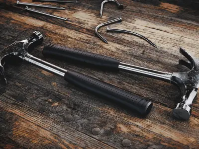High Quality Worn Hammer 3D model