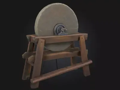 Grindstone Display  Honing the Edge of Tradition 3D model