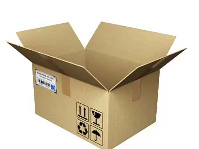 Open Cardboard box 3D model