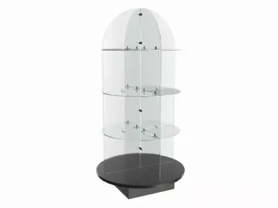 Store Glass Bullet Display with Base 3D model