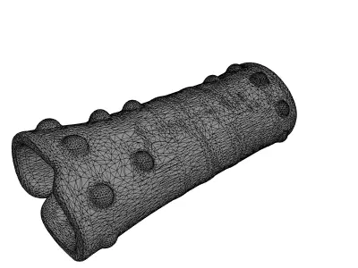 Fantasy Leather Bracer Armguard Low-poly 3D model