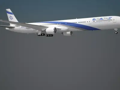 Israel Airlines 777 300 3D model