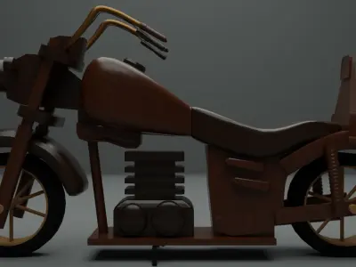 Wooden Bike Model in Blender  3D model