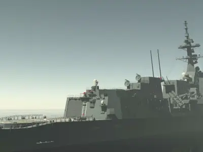 JMSDF DDG-180 HAGURO guided-missile destroyer 3D model