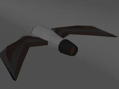 Spy spaceship Free low-poly 3D model