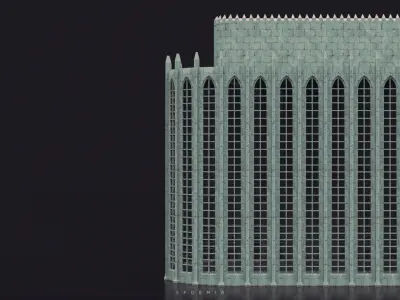 Medieval Great Hall  Free low-poly 3D model