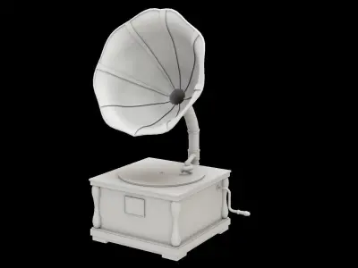 High Res Antique Gramophone Early 20th Century 3D model
