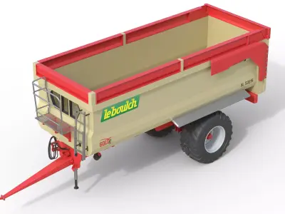 Leboulch Gold2 XL tipping trailer Low-poly 3D model