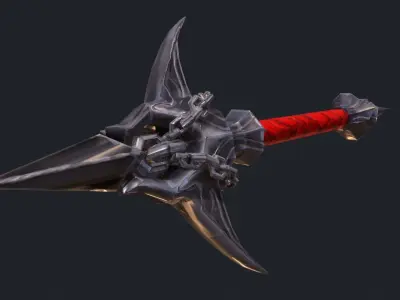 Classic Whip Vampire Killer Low-poly 3D model