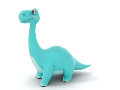 Playful Blue Dinosaur model pack Low-poly 3D model purchase